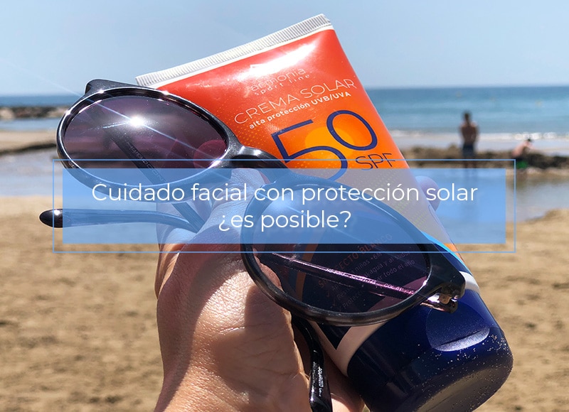Cuidado facial con protección solar