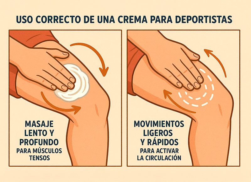 uso correcto y aplicación del gel para deportistas